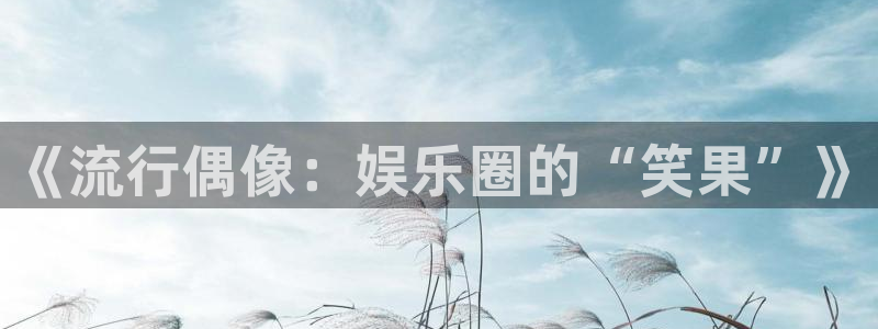 长运平台.ccmpc29官网版下载：《流行偶像：娱乐圈的“笑果”》